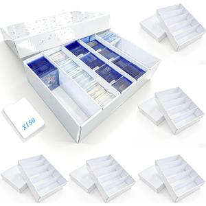 6-PACK 5 Row Trading Card Storage Box for 5000ct TCG / 3000ct Sports Cards