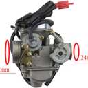 GOOFIT 4 Stroke PD24J Carburetor with Intake Manifold Pipe for GY6 125cc 150cc 152QMI 157QMJ 1P57QMJ ATV Scooter
