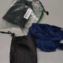 Sintuff 2 Pcs Inflatable Travel Pillow with Compact Bag and Blindfold Velvet Inflatable Neck Airplane Pillow Washable Cushion for Airplanes Flight Car Long Traveling Kids Adults Grey Blue