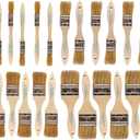 Pro Grade - Chip Brush  Paint Brush Set  24 Pack - Natural China Bristle Paintbrush Set for Art, Craft, Epoxy, Varnish, Resin, Stain, Glue, Gesso, Primer, Acrylic and Oil Paint