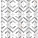Bath Bliss Shower Curtain | Dimensions: 70" x 72" | Herringbone Design | Bathroom Accessories | Lightweight | Weighted Hem | Rust Proof Metal Grommets | Grey