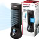 Honeywell QuietSet Personal Table Fan, Oscillating Personal Desk Fan with Quiet Operation, 4 Levels of Power and Sound, Black, HTF210B
