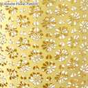 Metal Gold Garbage Can, Gold Trash Can for Office, Modern Metal Waste Basket for Bathroom, 7" W x 7" L x 12" H