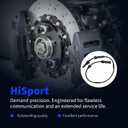 HiSport ALS2579 5S12944 ABS Wheel Speed Sensor - Rear Left/Right Location, Compatible with BMW X3 2010 2011 2012 2013 2014 2015 2016 2017, X4 2015 2016 2017 2018