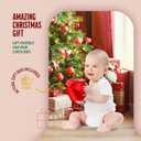 Klikel Christmas Photo Ornament - Silver Heart Photo Frame - 2 Pc Picture Ornament for Tree - Red and Green Frame with Gift Box