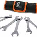 Der Erwachte Super-Thin Open End Wrench Set, SAE, 6-Piece, Including 3/8", 7/16", 1/2", 9/16", 5/8"，11/16", 3/4", 13/16", 7/8", 15/16", 1", 1-1/16", Slim Wrench Set with Rolling Pouch