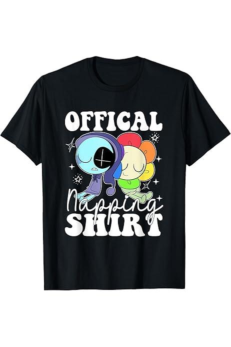 black shirt with Official napping shirt, Size small