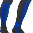 Professional Compression Socks 20-30 mmHg, Medical, Orthopedic Support, Nursing (4X-Large, Blue/Black)