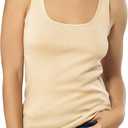 VAVONNE Camisole for Women, All Cotton, Airy Soft Comfy Tank Tops Cami Undershirt ( Size S)