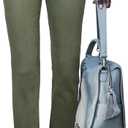 Sidefeel Women's High Waisted Jeans Strechy Fashion Raw Hem Straight Leg Ankle Denim Pants with Pockets (4, Green)