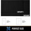PLEASOR Front Door Mat Indoor Outdoor Entrance, Dirt Resistant and Absorbent Doormat, Sturdy Non-Slip Backing Entry Mat, Fade Resistant, Easy Clean Low-Profile Entryway Mat, 29x17, Black