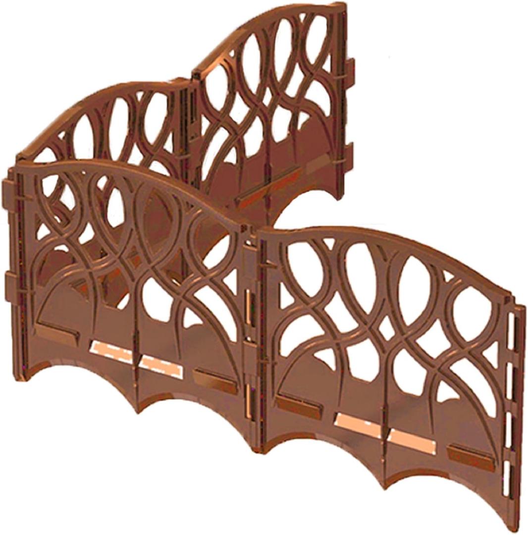 Valley View SDE-20LB Scroll Decorative Lawn Edging, 20', Light Brown