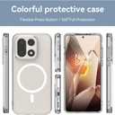 MSOTES for OnePlus 15 Case Compatible with MagSafe, Built-in 3000 Gauss Ultra Strong Magnetic, TPU Airbag Bumper & Anti-Yellowing Hard PC Back Slim Thin Phone Cover for One Plus 15 (Clear)