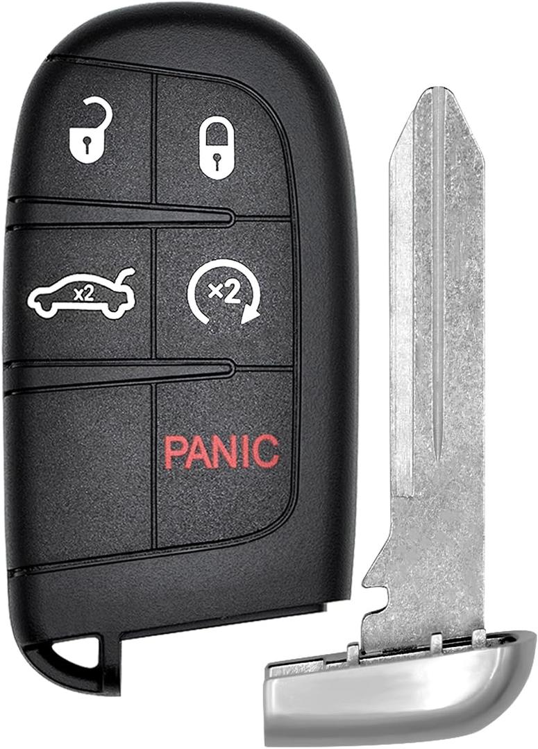 Vurkcy Key Fob Replacement for 2011-2018 Dodge Charger & Chrysler 300/ 15-18 Challenger/ 14-16 Dart Car Keyless Entry Remote Control, M3N-40821302 M3N40821302, 5 Btn