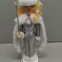 Clever Creations Silver Queen 14 Inch Traditional Wooden Nutcracker, Festive Christmas Décor for Shelves and Tables