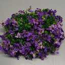INQCMY Artificial Flowers for Outdoor Faux Hanging Plants Spring Summer 2 Pcs Faux Flowers for Plant Pot UV Resistant Look Real for Outside Home