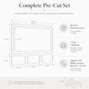 Pre-Cut Wall Molding Kit, Paintable Accent Wall Trim for TV Wall Decor PVC