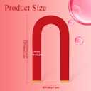 Peomeise 7.2FT Spandex Open Christmas Arch Backdrop Cover，U-Shaped 2-Sided Backdrop Cover，Round Top Chiara Stand Cover for Birthday Party Wedding Ceremony Baby Shower Decoration，Red