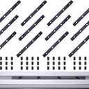 12pcs Black 1010 Series Aluminum Extrusion Straight Line Connector,1010 Extruded Aluminum Hardware Connectors with Screws, for 1010 V Slot T Slot Extrusion Hardware