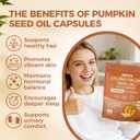 Pumpkin Seed Oil with Saw Palmetto Capsules 2-in-1 Formula, Cold-Pressed Virgin Oil, 300 Softgels | Essential Fatty Acids | Supports Hair Growth, Bladder & Prostate Health | Non-GMO(1 PACK)