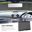 Amosfun 2pcs Blackout Curtains Car Window Sun Shade Retractable Windshield Sun Shade Side Window Blocks Sun Blinds PVC 16 x 49 Inch