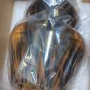 Battery Operated Mushroom Lamp - Vintage Small Table Lamp with Timer, Cordless Bedside Nightstand Lamp, Glass Battery Powered Lamp for Bedroom Kitchen Living Room Shelf Decor Aesthetic Amber