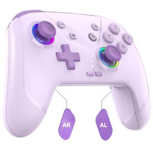 GMBACK Wireless Switch 2 Pro Controller, Macro Controller for Nintendo Switch 2/1/Lite/OLED with Loop Macro, Home Wake Up, HD Rumble, Motion Control, Turbo, 800mAh, Purple