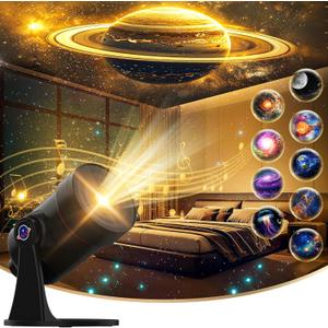 [White Noise] Galaxy Projector, 28 Soothing Sounds Star Projector Sound Machine, Solar System Space Planetarium Projector Night Light, Room Decor for Ceiling Bedroom Kids Adults Sleep Trainer