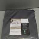 LANE LINEN 100% Egyptian Cotton Sheets Queen Size Bed Set Naturally Cooling & Breathable Sateen Queen Sheets Set, Long-Staple Cotton for Lasting Softness, Snug Fit 15" Deep Pocket Fitted - Charcoal
