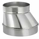 8" to 6" Inch Eccentric Duct Reducer & Increaser, Galvanized Offset Air Ducting Adapter, Round Metal Pipe Connector for Kitchen Range Hood, Bathroom Fan & Ventilation Systems