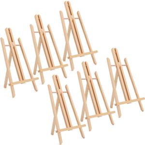 Tosnail 6 Pack 16" Art Easel Stand Tabletop Wooden Display Stand Photo Holder Display Stand for Artist, Students, Adults, Kids Painting