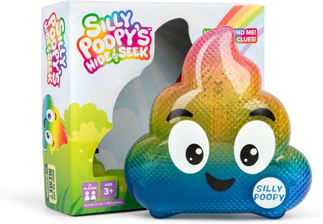 Silly Poopys Easter Hide & Seek Toy by Relatable, The Talking, Singing Rainbow Easter Game for Toddlers, Interactive Fun Learning Toy for Easter Basket Gifts, Includes 1 Toy and 2 AA Batteries