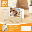 20 Pack Acrylic Fridge Magnetic Frame for Fujifilm Instax Mini,Polaroid Frame for Refrigerator,2.36x3.54 In Mini Picture Frames for School, Office,Locker Decor