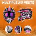 OUMURS DOT Adult ATV Dirt Bike Helmet with Goggles Gloves & Mask Adjustable Sun Visor Motorcycle Adult Helmet Off-Road Motocross Downhill Moped MX for Unisex-Adult OUMURS 125A-Matte Black