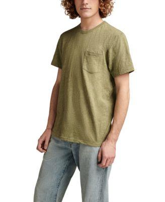 Round Neck Short Sleeve T-shirt, Olive Green, Medium