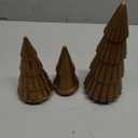 Pinkunn 3 Pcs Neutral Christmas Tree Figurines,Minimalism Resin Christmas Tree Ornament Tabletop,Modern Matte Xmas Trees Table Centerpiece for Home Winter Mantel Indoor Holiday Decoration (Gold)