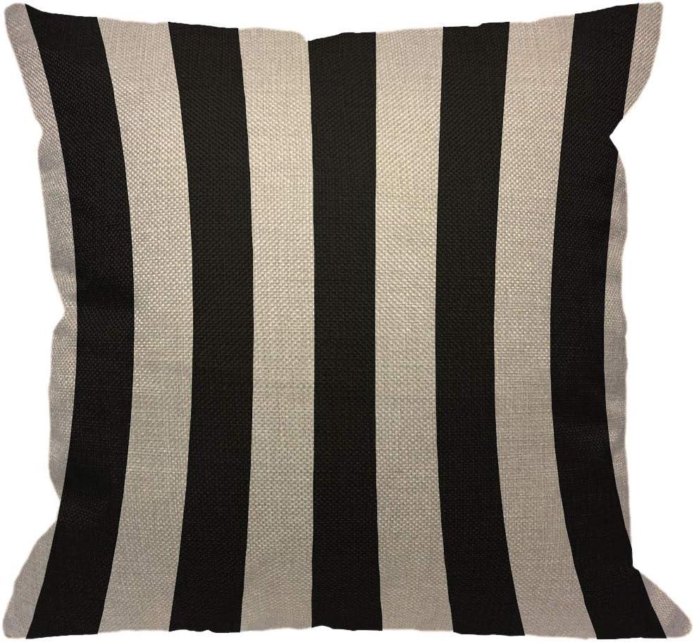 HGOD DESIGNS Stripes Throw Pillow Cover,Lines Texture Modern Abstract Geometric Striped Monochrome Black White Bands Decorative Pillow Cases Linen Cushion Covers for Home Sofa Couch 18x18 inch (Color Z40) HGOD DESIGNS Stripes Throw Pillow Cover,Lines Texture Modern Abstract Geometric Striped Monochrome Black White Bands Decorative Pillow Cases Linen Cushion Covers for Home Sofa Couch 18x18 inch (Color Z40)