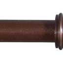 28-48 in. Petite Caf Adjustable Knob End Curtain Rod, 1/2 in. Diameter, Brown