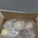 Vesici 6 Pcs Mosaic Sphere Balls Decorative for Bowls, Mosaic Glass Balls Decorative Orbs Table Sphere for Living Room Decor Centerpiece for Vases Dining Table Decor, Diameter 2.4 Inch (Classic Colors)