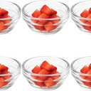 6 Pack Mini Glass Prep Bowls - 1.5oz Small Ramekins for Condiments, Dipping Sauces, Kitchen Organization