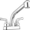  Lynden Pull-Out Utility Laundry Sink Faucet - Residential Grade Sink Faucet for Indoor/Outdoor Use - Metallic Chrome Plating Over ABS Plastic – Latest Model