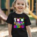 100 Days of School Shirt Kids  Boys Girls Toddler Happy 100th Day of School T-Shirt, Kindergarten 100 Day,3T-7T (Black)