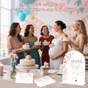 Baby Shower Games - Wildflower Diaper Raffle, 1 Arch Acrylic Sign and 50 Diaper Raffle Tickets, Gender Reveal Game, Floral Baby Shower Decoration Supplies (PE05)