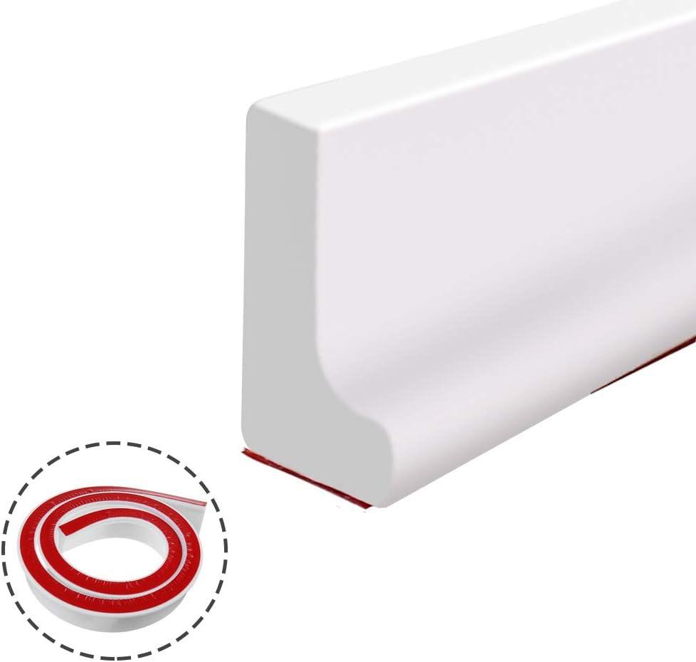 Collapsible Shower Threshold Water Dam Buthtub Water Stopper Shower Barrier Rubber Dam Silicon Water Blocker Dry and Wet Separation for Bathroom (39Inch)