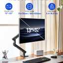 HUANUO FlowLift Pro Monitor Arm for 1332" Screens, MechaSpring Monitor Mount, Fully-Adjustable Monitor Stand with Tilt/Swivel/Rotation, Tool-Free VESA Mount, C-Clamp/Grommet Base, Max Load 19.8 lbs