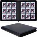 9 Pockets Card Binder for Semi Rigid Card Holders, Ringless Card Binder Album Holds 360Pcs Hard Sleeves, Semi Card Holder Binder with Sleeves for PSA, BGS & Grading, CSG, Clear TCG Protector (Black)