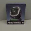 Portable Fan 24000mAh Battery Powered with Remote & LED, 4 Speed Strong Airflow, Desk/Camping/Outdoor/Gym Fan for Office Travel Treadmill Camping Gear