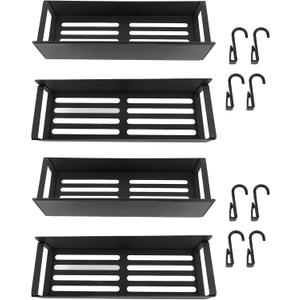 Side Refrigerator Storage Rack, Powder Coating Iron Magnetic Kitchen Shelf, Wall Mounted Rack | Refrig Side Rack | Fridge Organizer Shelf for Kitchen (4PCS)