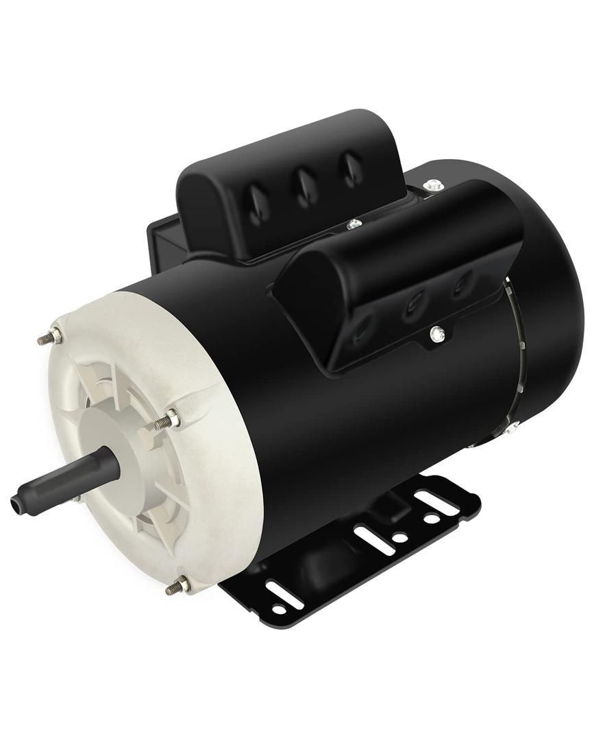 Electric Motor 1.5HP, Air Compressor Motor, 3450RPM General Purpose Motor, Single Phase Motor 115/230V 56 Frame 5/8" Shaft Diameter CW/CCW TEFC 2Pole
