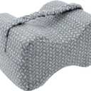 Memory Foam Knee Pillow for Side Sleepers with Strap, Leg Cushion for Sleeping, Between Leg Pillow fit Side Sleepers Hip, Knee, Back Pain Sciatica